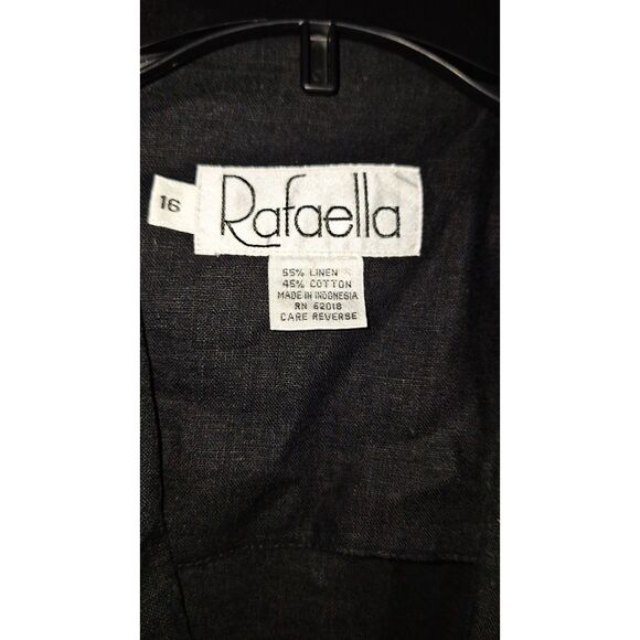 A Rafaella Linen Blend Women's Blazer Jacket Oversized Career Professional 16 - Picture 3 of 8